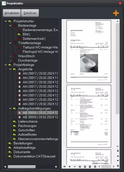 Die digitale Projektakte in CATSboss, der Elektro- und SHK-Software, sorgt für Überblick.